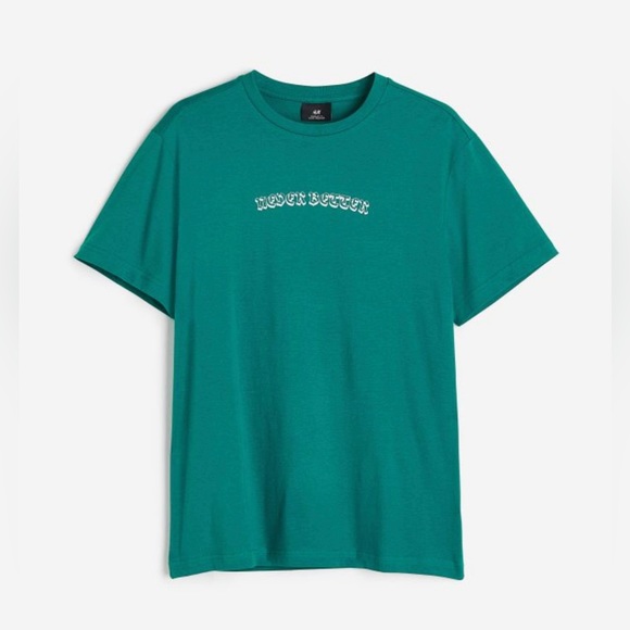 “Never Better” H&M Men's Small S Graphic Tee Shirt Graffiti Spellout Crew Neck - Picture 4 of 6